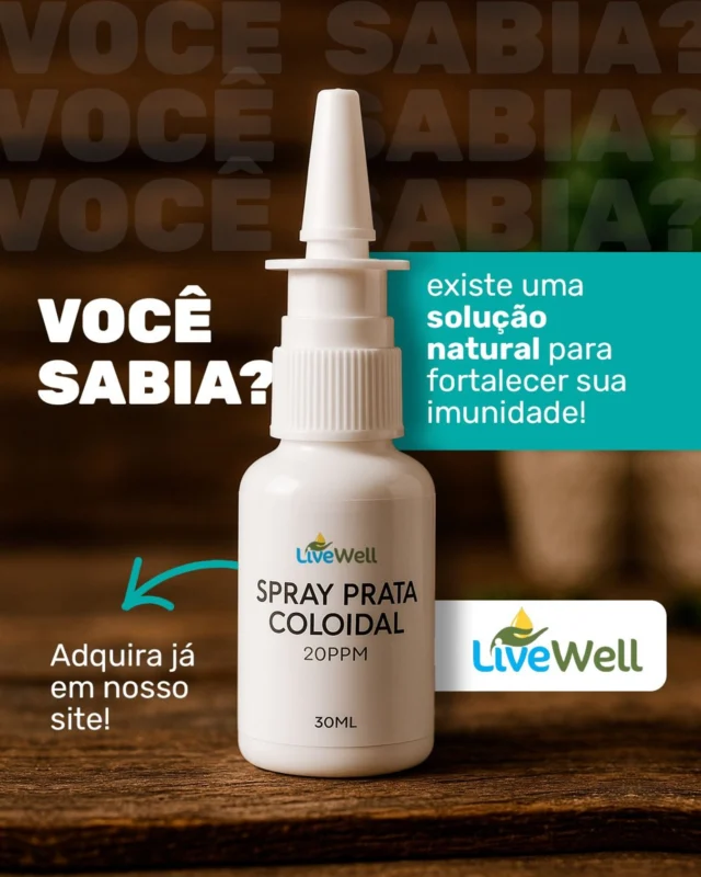 Você já ouviu falar do poder da prata coloidal?
Ela é um potente aliado natural para fortalecer a imunidade, ajudar a combater infecções e apoiar o equilíbrio do seu organismo.

O Spray de Prata Coloidal da LiveWell é formulado para atuar de forma segura e eficaz, oferecendo proteção extra para quem busca saúde de forma natural e consciente.

Mantenha seu sistema imunológico preparado para os desafios do dia a dia!🌟

👉 Experimente agora e sinta a diferença!

#saudenatural #aromaterapia #saudemental #terapiaortomolecular #fitoterapia #saudeintegrativa #medicinaalternativa #medicinanatural #nutrição #florais #homeopatia #terapiaalternativa #terapiaintegrativa #ortomolecular