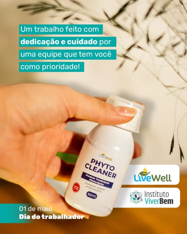 No Dia do Trabalhador, celebramos mais do que o trabalho!

Celebramos o propósito, a dedicação e o cuidado de quem faz da vida a sua prioridade!

Instituto Viver Bem e LiveWell se unem para reconhecer todos que colocam amor e comprometimento em suas jornadas, acreditando que a saúde integral é o maior presente para viver plenamente.

Hoje, homenageamos VOCÊ, que constrói seu caminho com garra e coragem. Que possamos seguir juntos, cultivando saúde, bem-estar e equilíbrio!

#saudenatural #saudemental #saudebemestar #saudeemfoco #aromaterapia #aromaterapiabrasil #ortomolecular #medicinaortomolecular #terapiaortomolecular