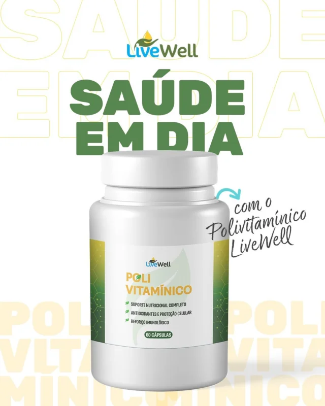 Falta energia, disposição e vitalidade? Então conheça o Polivitamínico LiveWell Saúde!

Composto por aminoácidos e vitaminas na dose certa para nutrir e revitalizar o seu corpo. Isso resulta em:
✅ Mais saúde
✅ Mais equilíbrio
✅ Mais qualidade de vida

Um aliado completo para quem quer cuidar de verdade da saúde! Peça o seu no site agora mesmo!

#saudenatural #saudemental #saudebemestar #saudeemfoco #aromaterapia #aromaterapiabrasil #ortomolecular #medicinaortomolecular #terapiaortomolecular